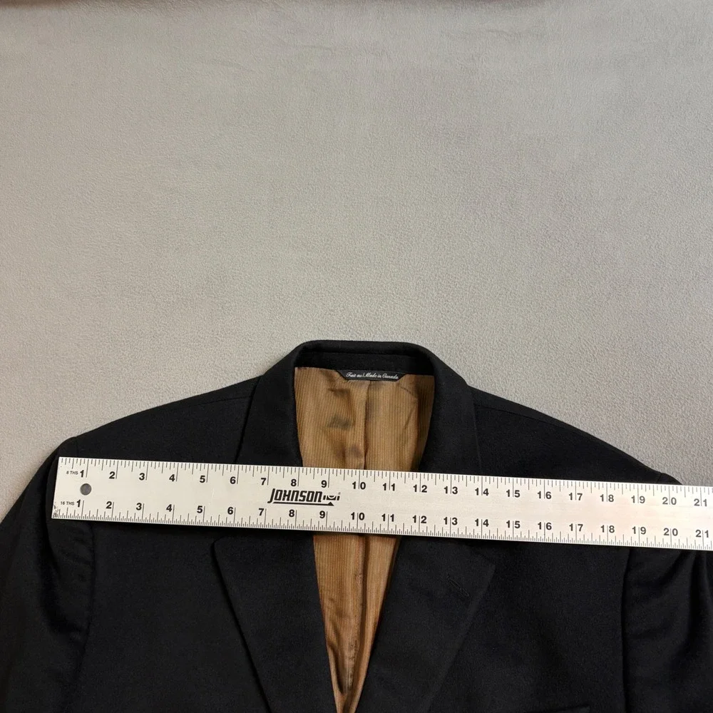 Garmany Loro Piana 100% Cashmere Blazer Mens Black 2 Button Sport Coat 48 R